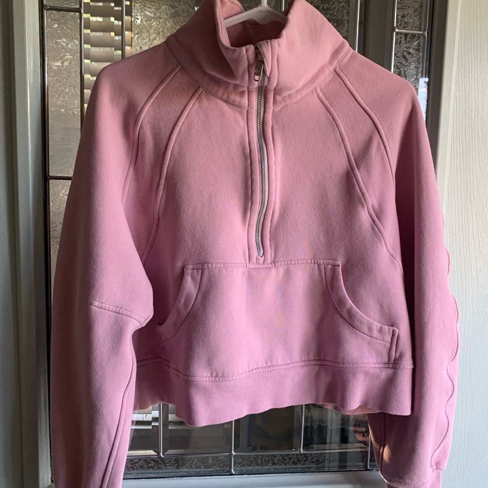 Lululemon Pink Half-Zip Women's Sweatshirt
